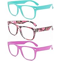 3Pcs Blue Light Glasses for Kids Anti Blue Ray Gaming Computer Bluelight Blocking Glasses Non-Prescription with Tester
