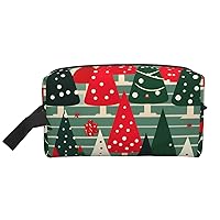 Christmas Trees Printed Cosmetic Storage Bag, Women'S Travel Accessory Storage Cosmetic Bag