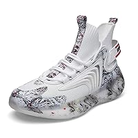 Niepce Inc Fashion High Top Sneakers for Men (White2, Medium, Numeric_9_Point_5)