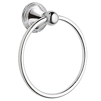 Moen Preston Collection Polished Chrome Bathroom Hand-Towel Ring, Wall Mounted Towel Holder, DN8486CH 7 Inch