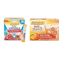 Kidz Crystals, On-The-Go Immune Support Supplement with Vitamin C & 1000mg Vitamin C Powder for Daily Immune Support Caffeine Free Vitamin C