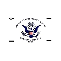 USCG License Plate U.S. Coast Guard Seal Patriotic Emblem Paratus Version