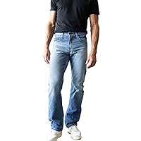 Kimes Ranch Men's James Casual Western Cowboy Mid-Low Rise Straight Fit & Straight Boot Leg Mid Wash Denim Jeans