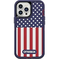OtterBox iPhone 13 Pro Max and iPhone 12 Pro Max Defender Series Case - AMERICAN FLAG, rugged & durable, with port protection, includes holster clip kickstand
