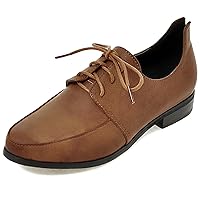 Women Closed Toe Casual Lace Up Classic Oxford Shoes