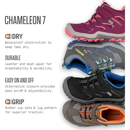 Merrell Unisex-Child Chameleon 7 Access Mid a/C WTR Hiking Boot