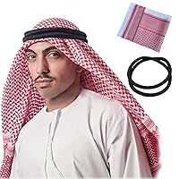 Hoolerry Arab Shemagh Muslim Keffiyeh Head Wrap Scarf