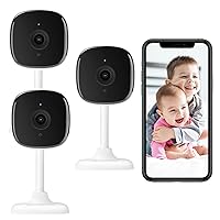 Pet Camera 1080P Home Security Cameras, with Night Vision, Motion Detection, Privacy Mode, 2-Way Audio, Cloud & SD Card Storage, Compatible with Alexa/Google Home, 2.4GHz WiFi, 3 Pack
