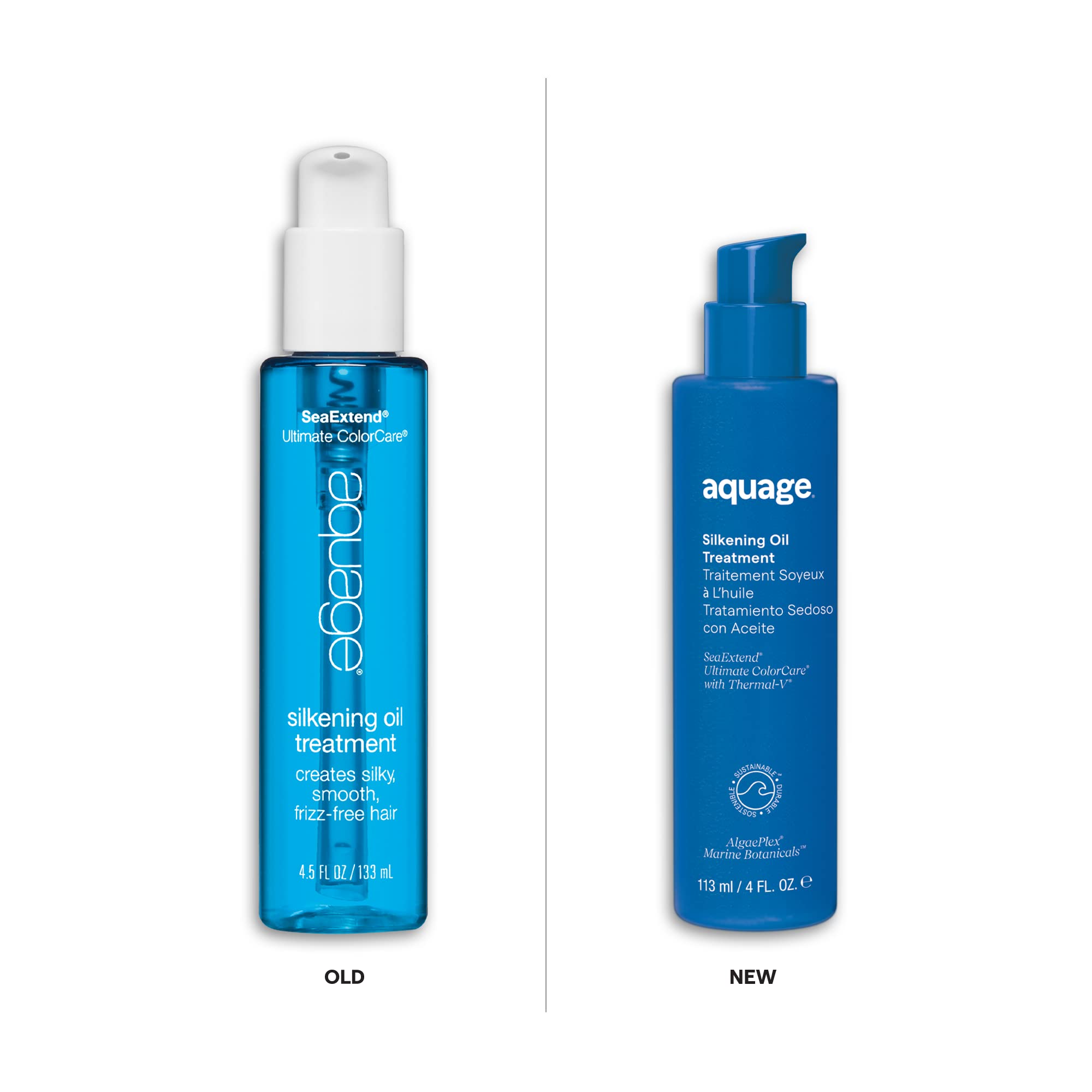 AQUAGE SeaExtend Silkening Oil Treatment, Wet Styling Treatment with Sea Botanicals, Ultra-Light Argan Oil and Sweet Almond Oil to Smooth, Silken, and Add Shine