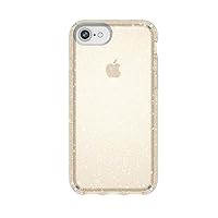 Speck Products Presidio Clear + Glitter iPhone SE 2020 Case/iPhone 8 (Also Fits 7S/7/6S/6), Clear With Gold Glitter/Clear - 103109-5636