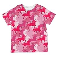 Unicorn Pink Camo Camouflage All Over Toddler T Shirt