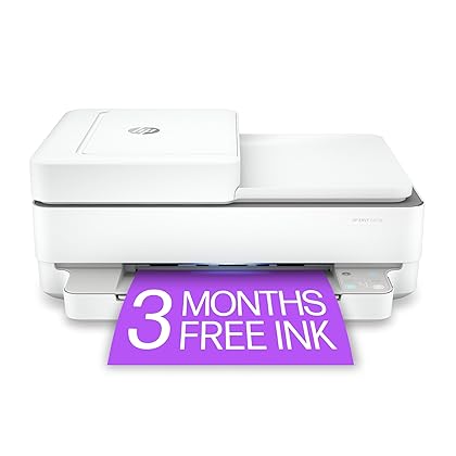 HP ENVY 6455e Wireless Color Inkjet Printer, Print, scan, copy, Easy setup, Mobile printing, Best for home, Instant Ink with HP+, white