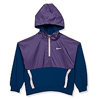 Nike Boy's Outdoor Play Fleece Top (Little Kids/Big Kids) Valerian Blue/Canyon Purple LG (14-16 Big Kid)