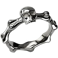 Jude Jewelers Stainless Steel Skull Biker Halloween Ring