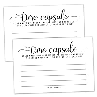 Time Capsule Cards for birthday parties, 1st birthday party games, or Baby Shower Games Activities for Guests, 50 Cards 4X6 inches.