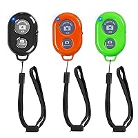 Wireless Remote Shutter for Cellphones and Tablets (3 Pack), AOQIYUE Bluetooth Remote for iPhone/Android Camera Control, Selfie Clicker for Photos and Videos - Wrist Strap Included