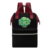 Broccoli Diaper Bag for Women Large Capacity Daypack Waterproof Mommy Bag Travel Laptop Backpack