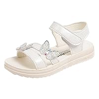 Children Shoes Summer Butterfly Sandals With Diamond Fashion Little Girl Soft Bottom High Heels for Kids Size 13