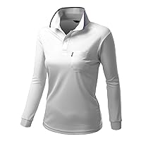 Women's Coolon Fabric Long Sleeve Pocket Point Polo T-Shirt