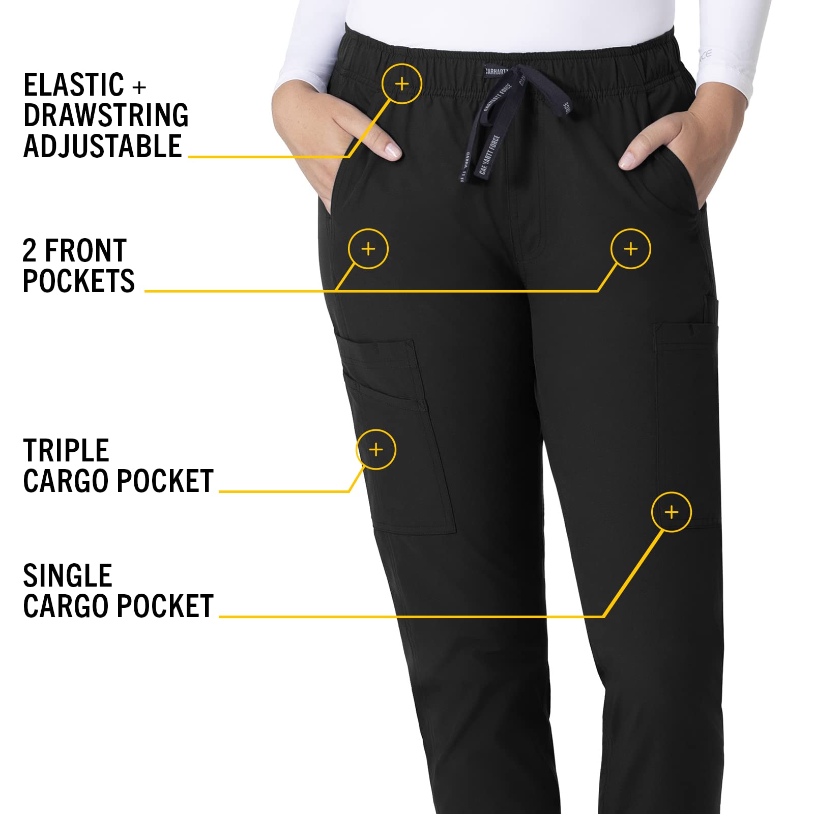 Carhartt Force Essentials: Women’s Straight Leg Pant — 9-Pocket Scrubs