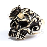 Special Price Brass Skull Scorpion Ring Hollow Eye Skull Scorpion Brass SZ 6-15 US