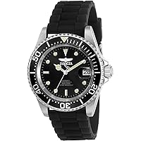 Men's Pro Diver Automatic Watch with Silicone Band, Black (Model 23678)