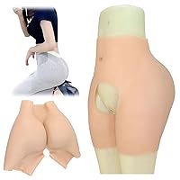 Silicone Pants Open-Crotch Buttock Padded Shaper Shorts, Hips Control Enhancement for Women Butt Lifter Crossdresser