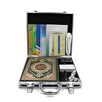 Ramadan Digital Quran Reading Pen 8GB Memory Downloading Reciters and Languages English Arabic Urdu French Spanish German etc,with 6 Holy Quran Books for Kid and Arabic