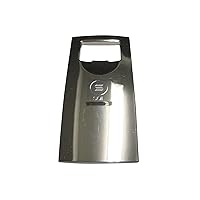 Silver Toned Square Etched Solana Coin Cryptocurrency Blockchain Bottle Opener