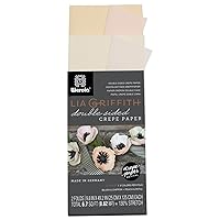 Lia Griffith Double Sided Crepe Paper Folds Roll, 6.7-Square Feet, Blush and Chiffon, Petal and Peach