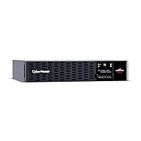 CyberPower PR2000RTXL2UC Smart App Sinewave UPS System, 2000VA/2000W, 8 Outlets, 2U Rack/Tower, Built-in Cloud Monitoring, EBM Option