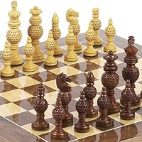 Monaco Deluxe Chessmen & Columbus Avenue Chess Board from Spain