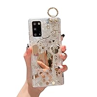 LeLeYun for Samsung Galaxy Note 20 Case [NOT Ultra] Cute Pattern Plating Sparkle Bling 6.7