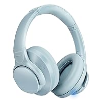 TUINYO Wireless Headphones - Noise Cancelling Over Ear Bluetooth Headphones with 60H Playtime, Deep Bass Hi-Fi Stereo Sound & Comfortable Earpads for Travel, Home and Office-Blue Gray…
