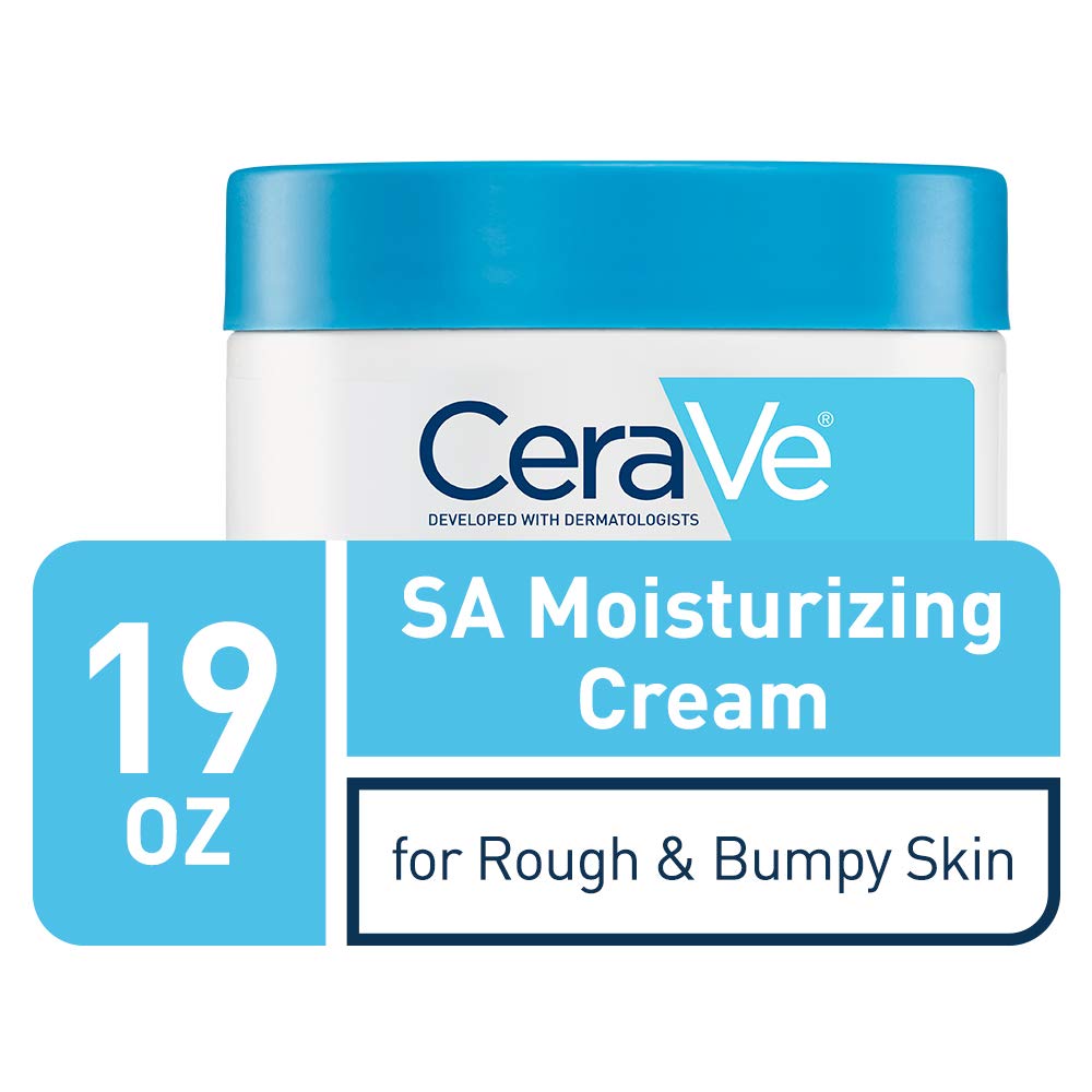 CeraVe Moisturizing Cream with Salicylic Acid | Exfoliating Body Cream with Lactic Acid, Hyaluronic Acid, Niacinamide, and Ceramides | Fragrance Free & Allergy Tested | 19 Ounce