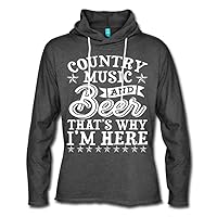 Country Music and Beer, Thats why Im here Lightweight Terry Hoodie