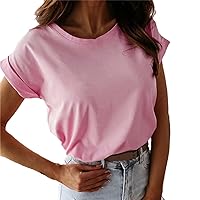 100% Cotton T-Shirt Women's Summer Oversized Solid Color Basic T-Shirt 9 Colors Casual Loose Korean O-Neck Khaki
