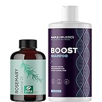 Premium Biotin Shampoo and Rosemary Oil Set - Vegan Sulfate Free Shampoo with Biotin and Rosemary Essential Oil Set for Dry Damaged Hair and Growth with 2 Fl Oz Pure Rosemary Oil for Hair Growth