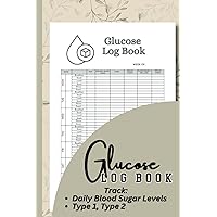 Glucose Log book: Ideal for diabetics to record daily blood sugar levels. Suitable for type 1 and 2 diabetes