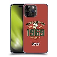 Head Case Designs Officially Licensed Peanuts Snoopy Guitar 1969 Woodstock 50th Hard Back Case Compatible with Apple iPhone 15 Pro Max