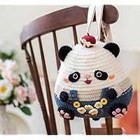 Crochet Kit for Beginners Adults - Cute Panda Bag, Complete Crochet Set, DIY Amigurumi Kit Crochet Animal Kit with Tool & Instruction
