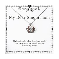 My heart melts when I see how much love you give to me,! Crown Pendant Necklace, Single mom Present From Son, Fun Jewelry For Mom