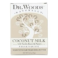 Dr. Woods Coconut Milk Shea Butter Soap, 5.25 oz (Pack of 1)