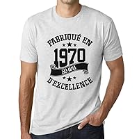 Men's Graphic T-Shirt Made in 1970 – Fabriqué En 1970 – 54th Birthday Anniversary 54 Year Old Gift 1970 Vintage