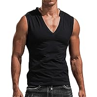 Deep V Neck Tank Tops for Men Casual Slim Fit Sleeveless Summer Beach Hippie T Shirts Gym Bodybuilding Muscle Shirts