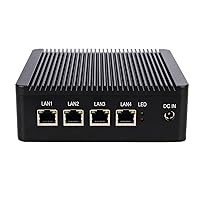 HUNSN Micro Firewall Appliance, Mini PC, OPNsense, Untangle, VPN, Router PC, Intel Quad Core J1900, RC01, 4 x Intel I211 LAN, 2 x USB, HDMI, VGA, SIM Slot, 8G RAM, 512G SSD