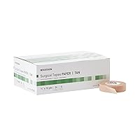 McKesson Surgical Tapes, Non-Sterile, Breathable Paper, 1/2 in x 10 yds, 24 Rolls, 1 Pack