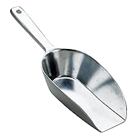 HIC Kitchen Flat Bottom Food Utility Scoop, 8.75-Inches, 210-Millimeters, Commercial-Grade Anodized Cast Aluminum