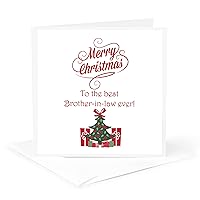 Merry Christmas to the best brother in law ever - Greeting Card, 6 x 6 inches, single (gc_224139_5)