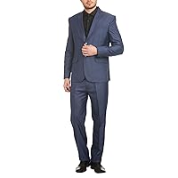 WINTAGE Men's Poly Viscose Two Buttoned Notched Lapel 2 Pc Suit-4 Colors